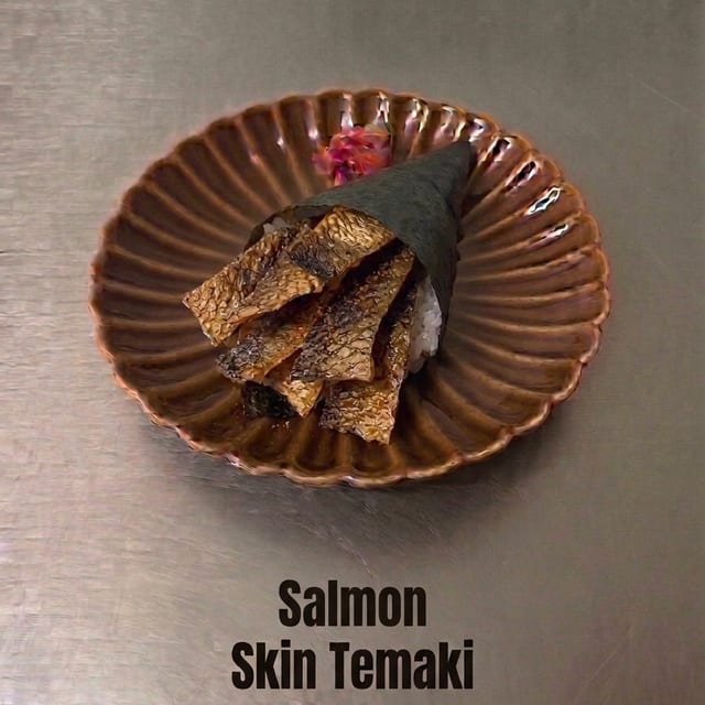 Salmon Skin Temaki.